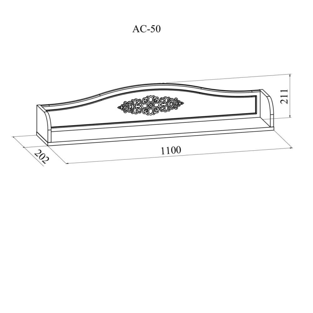 Полка «Ассоль» АС-50 Белое дерево