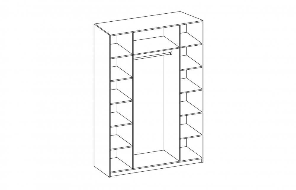 Каркас шкафа для одежды «Олмеко» 06.39 Венге
