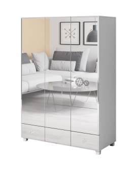 Шкаф «BELLAGIO» 3d3s 2497JG typ 19 Белый/Фасады зеркало
